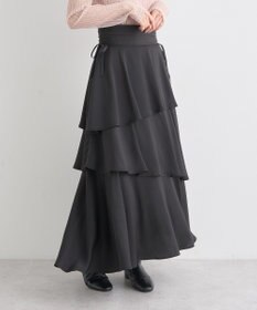 earth music&ecology サイドリボンティアードスカート