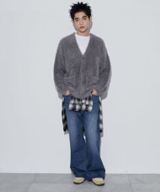 WEGO 【ユニセックス着用ITEM】フェザーカーディガン