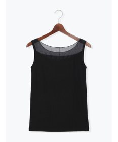 Te chichi 【接触冷感】シアー切替スクエアネックタンクトップ