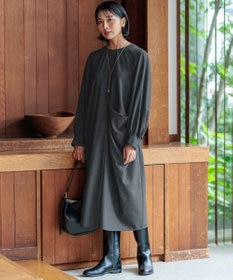 極美品✨23区 TWマットクロス シャツワンピース ウール混 2024AW 23区