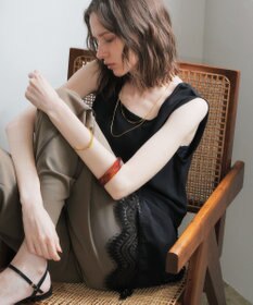 YECCA VECCA 2wayアシメデザインノースリーブブラウス