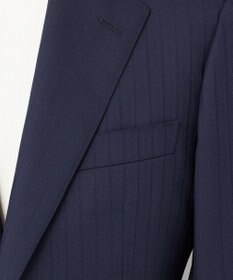 GOTAIRIKU シワになりにくい【御幸毛織/みゆきけおり】DRY SPINNER(ドライスピナー)スーツ（ネイビーストライプ）