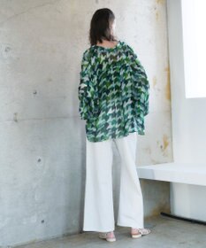 YECCA VECCA [2SET]キャミ付きシアージオメ柄シャツ