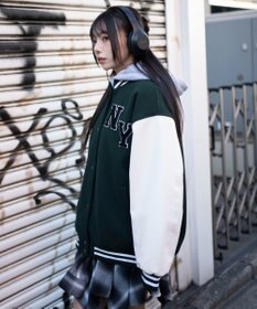 WEGO 2WAYフード付きビッグスタジャン