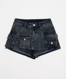 WEGO マルチポケットデニムミニスカパン