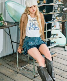 WEGO マルチポケットデニムミニスカパン