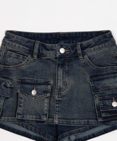 WEGO マルチポケットデニムミニスカパン