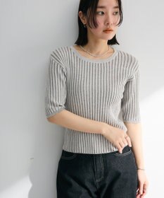 Green Parks 配色リブニットプルオーバー