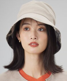 J.PRESS LADIES 【洗える・UV・畳める】Check バケット ハット