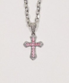 WEGO Lクロスビジューネックレス