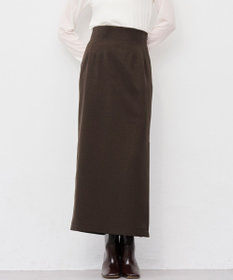 uncrave ウォッシャブルウールライクツイル Iラインスカート