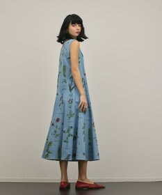 GRACE CONTINENTAL ボタニカルプリントフレアワンピース