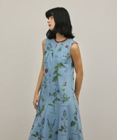 GRACE CONTINENTAL ボタニカルプリントフレアワンピース