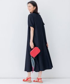 23区 【洗える】デニムライクシャンブレー フレア ワンピース