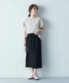 ANY 【接触冷感/UVケア/ウエストゴム/洗濯機可能】イージケアタイトスカート