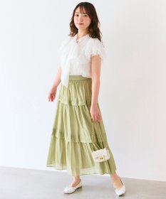 Feroux リボンタイフリルブラウス