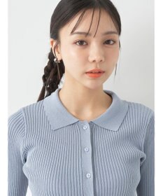 earth music&ecology リブコンパクトカーディガン