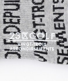 23区GOLF 【MEN】ロゴ総柄ハーフソックス