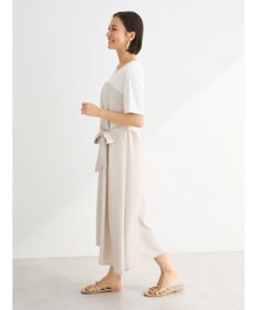 Green Parks 共ベルト付きビスチェ風ドッキングワンピース