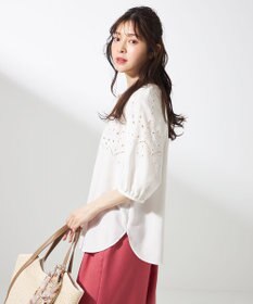 ANY SIS 【洗える】カットワークエンブロイダリー ブラウス