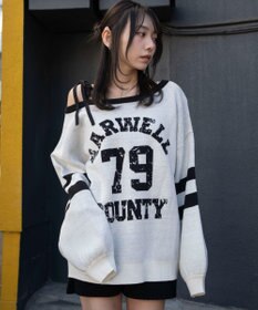 WEGO 2WAYグラフィックワンショルニット