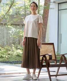 自由区 L 【UV加工・洗える】ハイカウントボーダー カットソー