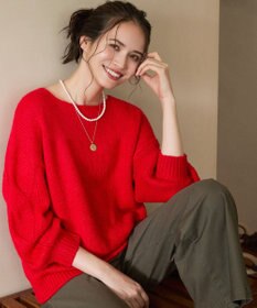 23区 【SLOW/一部店舗限定】ケーブル 袖デザイン ニット