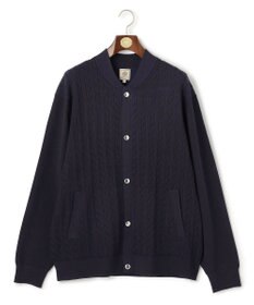 J.PRESS MEN 【KING SIZE】【ストレッチ / イージーケア】【FLEX YARN】ケーブルニット ブルゾンライク カーディガン