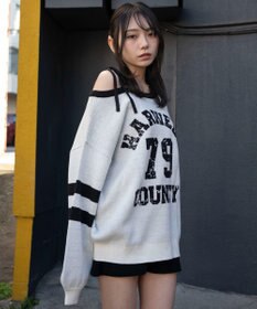 WEGO 2WAYグラフィックワンショルニット