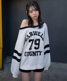 WEGO 2WAYグラフィックワンショルニット