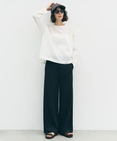 UNFILO シアーフォルムニット クルーネック