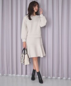 Feroux 【洗える・セットアイテム】バックリボンダンボール セットアップ