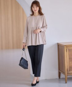 ANY SIS 【洗える】サイドバックルタックテーパード パンツ