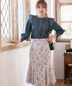 ANY SIS 【洗える】フラワーフクレジャカード スカート