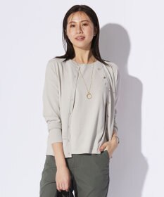 J.PRESS LADIES L 【洗える】レーヨンエリートストレッチ 編み柄 カーディガン