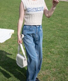 WEGO ロゴケーブルメッシュベスト