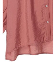 Green Parks バンドカラーポケット付きシアーシャツ