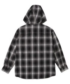WEGO オンブレチェックフードシャツ（LS）