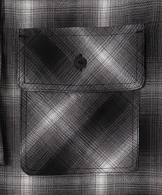 WEGO オンブレチェックフードシャツ（LS）