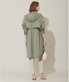 ICB L 【撥水加工】 メモリーストレッチタフタ フーデットコート