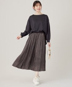 ANY SIS S 【洗える】ミニ裏毛エンボスロゴ カットソー