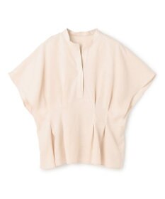 UNFILO リネンレーヨン タックブラウス