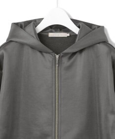 ICB 【洗える】サテンボンディング ジップアップパーカー