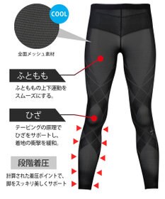 CW-X 【MEN】下半身フルサポート　ジェネレーターモデル　熱・ムレを逃して涼しく快適　/ワコール　HZO779