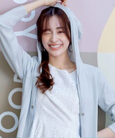 Tiaclasse L 【小倉優子さん着用】【洗える】サマーニットショートパーカー