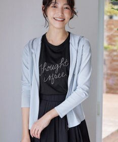 Tiaclasse L 【小倉優子さん着用】【洗える】サマーニットショートパーカー