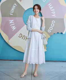 Tiaclasse L 【小倉優子さん着用】【洗える】サマーニットショートパーカー