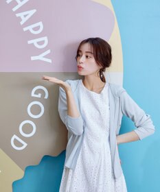 Tiaclasse L 【小倉優子さん着用】【洗える】サマーニットショートパーカー