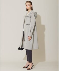 ICB 【撥水加工】 メモリーストレッチタフタ フーデットコート