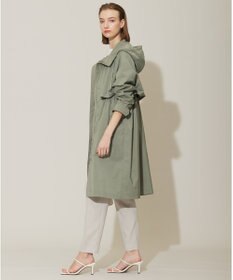 ICB 【撥水加工】 メモリーストレッチタフタ フーデットコート